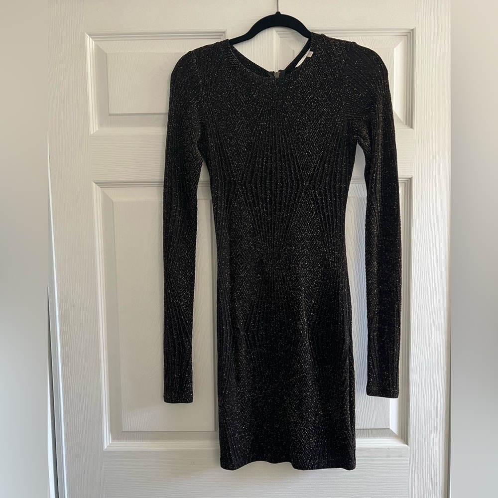 Black w/ gold glitter dress